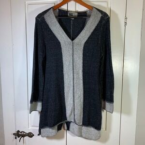 Habitat Clothes to Live In Women Knit V Neck Tunic Sweater Small Artsy Lagenlook